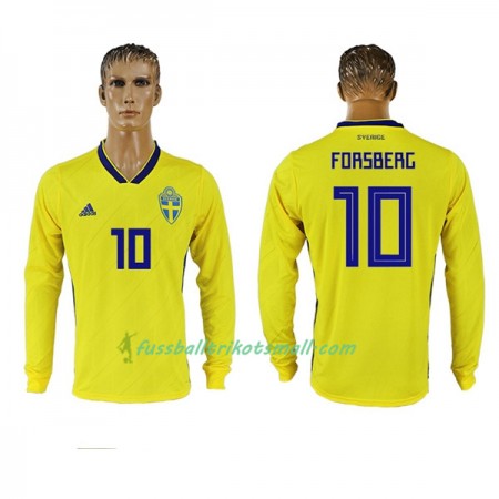Fußballtrikots Schweden Forsberg 10 WM 2018 Langarm Heimtrikotsatz kaufen